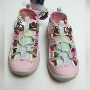 Oshkosh B'gosh Zinger Rainbow Sport Closed Toe Water Sandals Toddler Girl 10/11